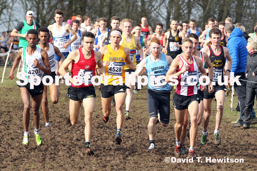 Senior men, 2020 British Athletics Inter Counties Cross Country Champs., Prestwold Hall, Loughborough. Photo: David T. Hewitson/Sports for All Pics